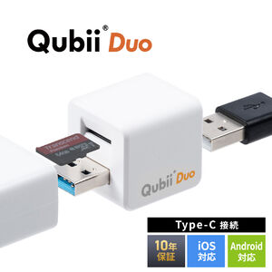 Qubii Duo USB-A ^Cv iPhone Android obNAbv microSDۑ 10Nۏ [d eʕs J[h[_[ ʐ^  iPad zCg