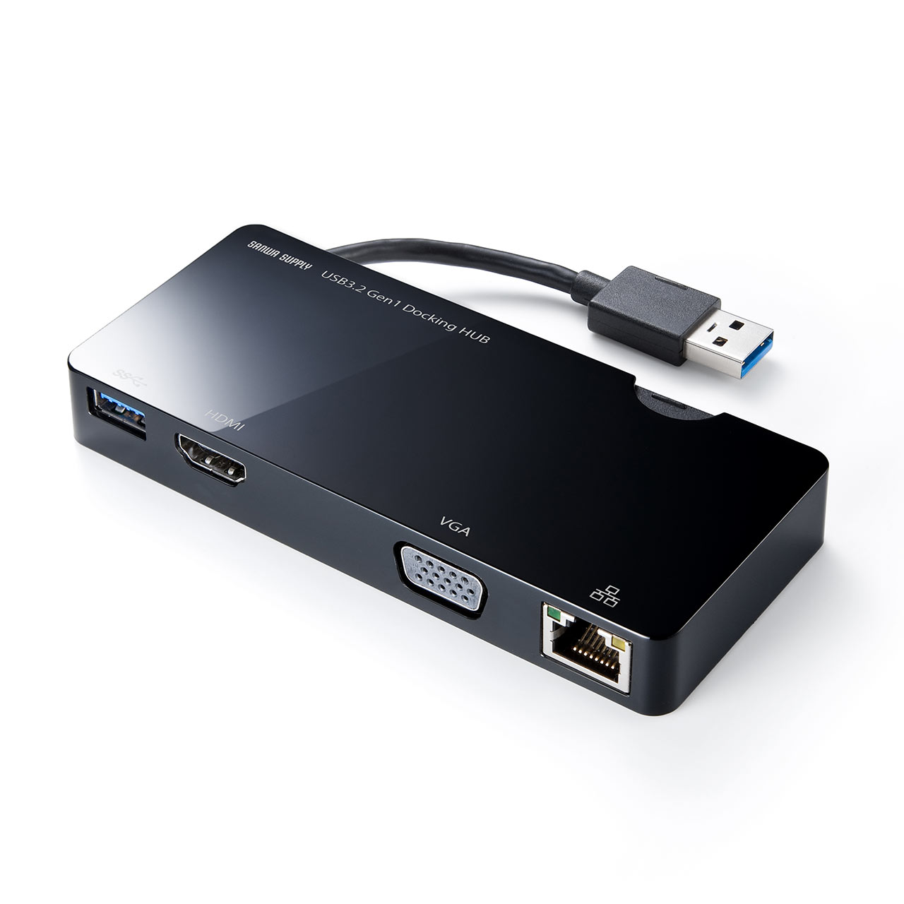 USB3.0 hbLOXe[V oC^Cv QWXGA(2048~1152)Ή 4in1 HDMI VGA LAN USB3.0 e[N [g ݑΖ 400-HUB031