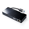 USB3.0 hbLOXe[V oC^Cv QWXGA(2048~1152)Ή 4in1 HDMI VGA LAN USB3.0 e[N [g ݑΖ 400-HUB031