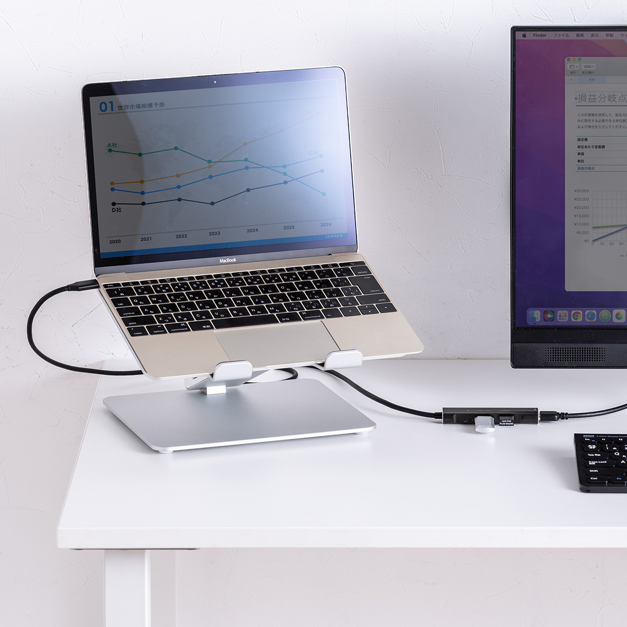 USB Type-C hbLOXe[V oC^Cv PD/60WΉ 4KΉ 4in1 HDMI Type-C OP[u P[u1m 400-HUB086LBK