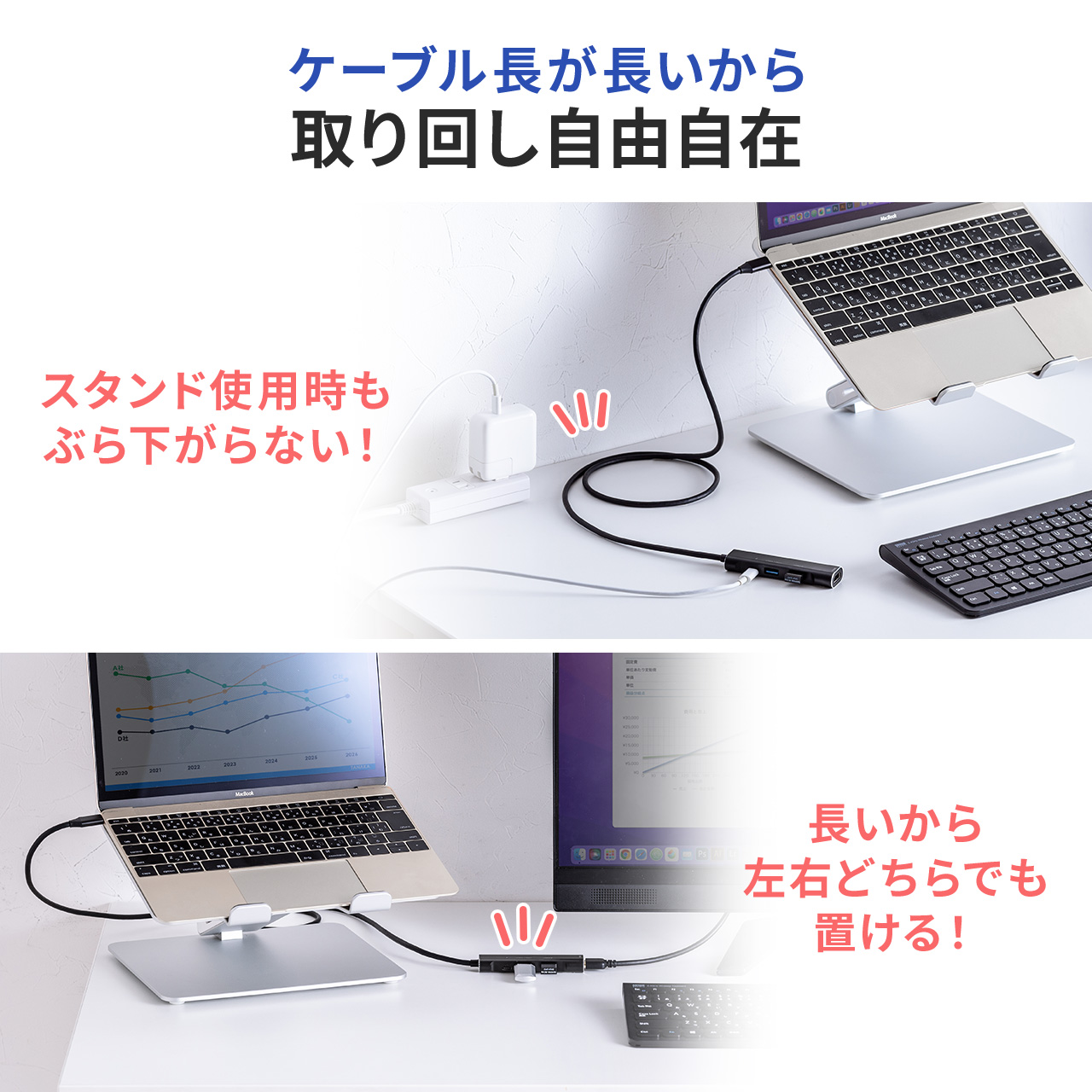 USB Type-C hbLOXe[V oC^Cv PD/60WΉ 4KΉ 4in1 HDMI Type-C OP[u P[u1m 400-HUB086LBK