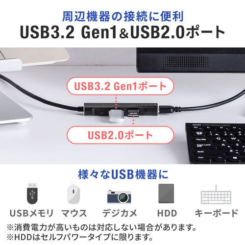 USB Type-C hbLOXe[V oC^Cv PD/60WΉ 4KΉ 4in1 HDMI Type-C OP[u P[u1m 400-HUB086LBK