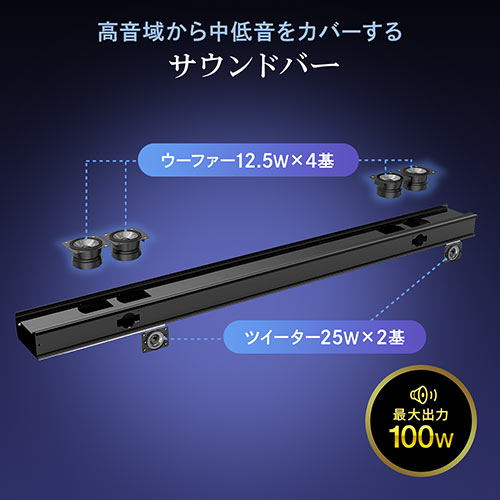 2.1ch TEho[ CXTuE[t@[t 200Wo BluetoothΉ HDMIڑ 400-SP094