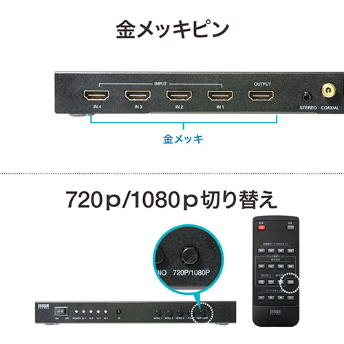 ʕ HDMIؑ֊ 4 1o 4ʕ ؑ }`r[[ tHDΉ  I[gXL@\ 400-SW030