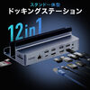 yVi|Cg10{zUSB-C hbLOXe[V 12in1 X^h^ 2 HDMI2|[g NVF 4K/60Hz PD100W LLAN 3.5o J[h[_[ 400-VGA029
