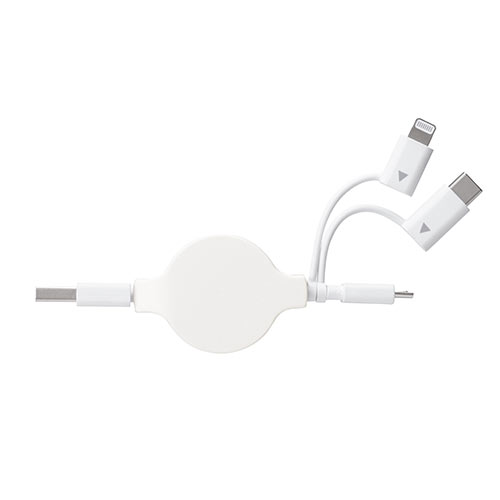 3in1 USBP[u 莮 Lightning microUSB Type-CRlN^ MFiFؕi zCg [dP[u iPadi10j iPhone14Ή 500-IPLMM020K