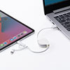 3in1 USBP[u 莮 Lightning microUSB Type-CRlN^ MFiFؕi zCg [dP[u iPadi10j iPhone14Ή 500-IPLMM020K