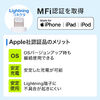 3in1 USBP[u 莮 Lightning microUSB Type-CRlN^ MFiFؕi zCg [dP[u iPadi10j iPhone14Ή 500-IPLMM020K