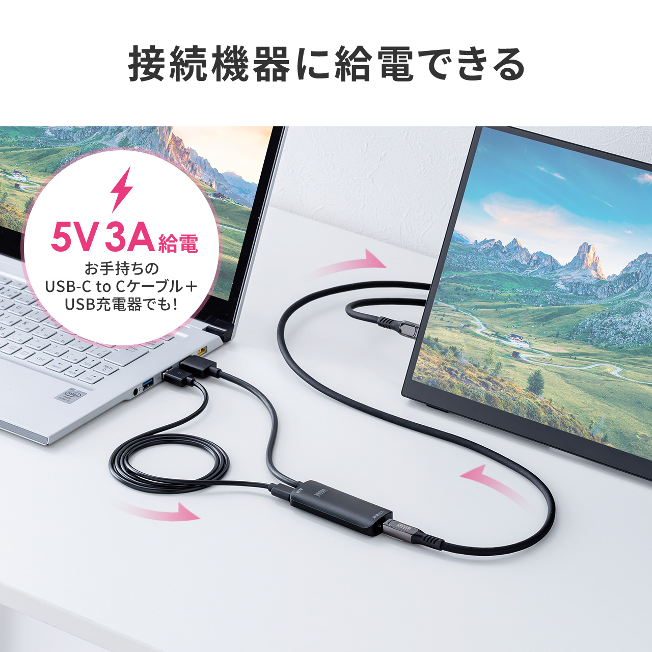 yVi|Cg10{zHDMI to USB-C ϊA_v^ 4K/60Hz P[u20cm AROX oCj^[ Xreal Air 2 Pro Ή Type-C ϊ 500-KC048