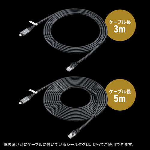 USB Type-C LANϊP[u 5m JeS6 1Gbps MKrbg C to LAN MACAhXpXX[Ή rfIʘb Q[ 500-LAN6KC05