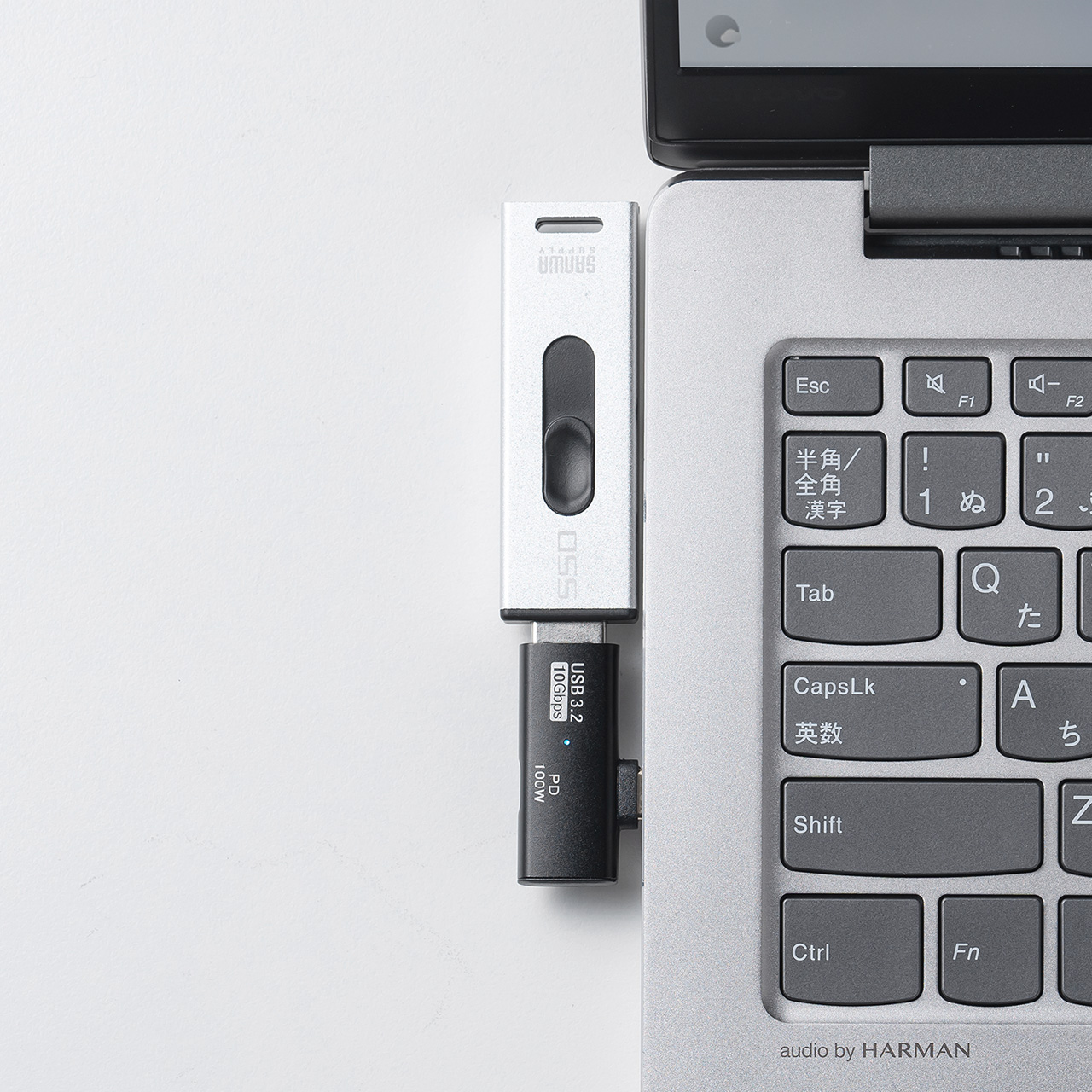 USB A to USB C ϊA_v^ L^ [dΉ PD100W  USB 10Gbps AppleProResΉ ʓdLED ubN 500-USB091