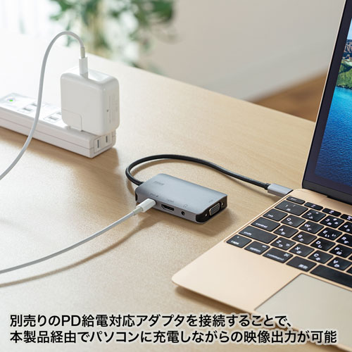 USB Type C-HDMI/VGAϊA_v^i4K/30Hz/PDΉj AD-ALCHV02