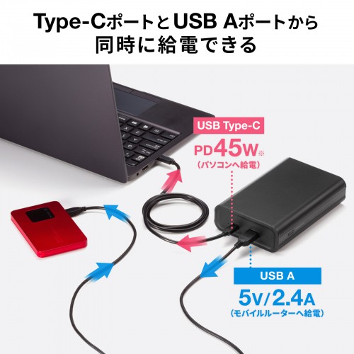 yrWlXZ[zoCobe[ Type-C e 20000mAh 72Wh PD60W m[gp\R USB[d s@݉ s PSEKi BTL-RDC24