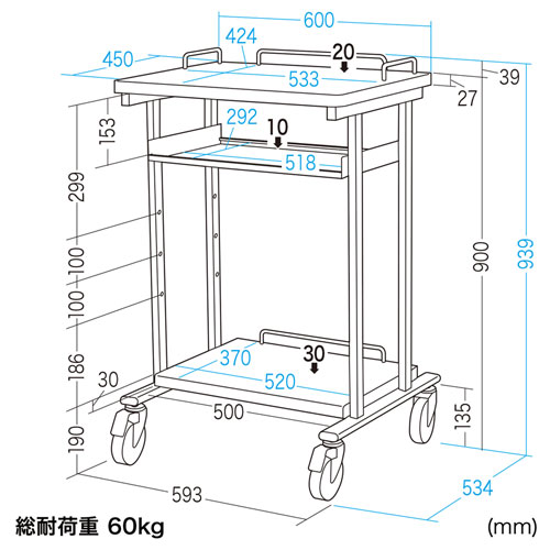 dqJeJ[g dqJebN }`J[g ÃJ[g 60cm 94cm`109cm ω׏d60kg ^ÉLX^[ RAC-HP8SCN