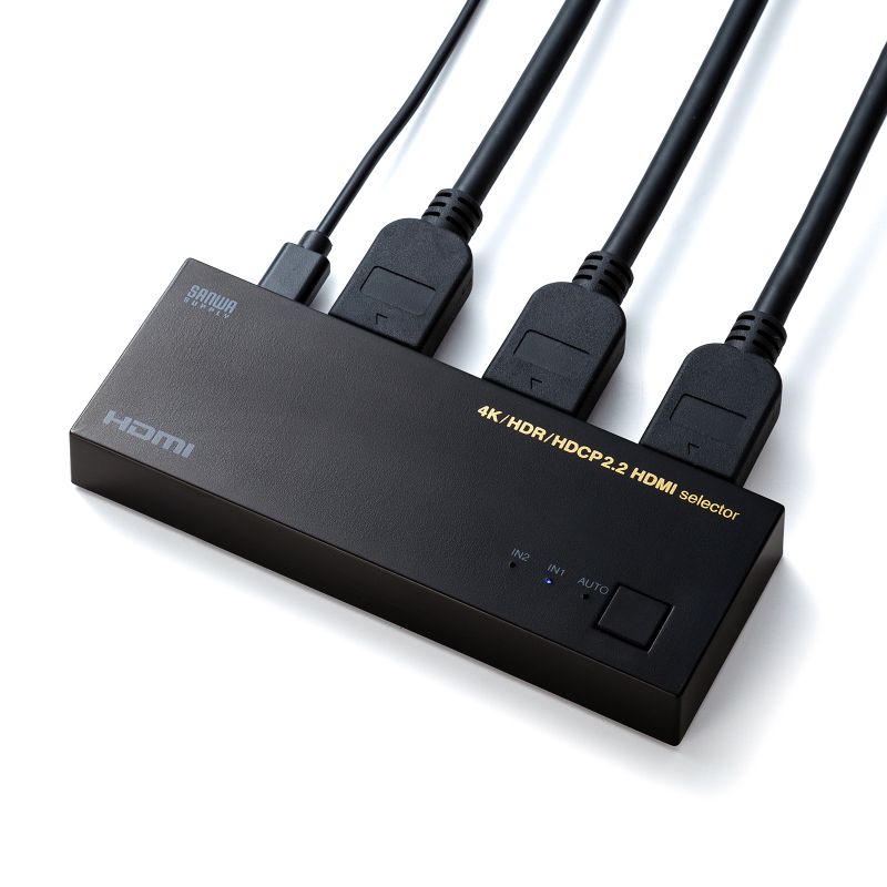 HDMIؑ֊ 2 1o 4K/60Hz HDRΉ HDMIZN^[ RpNg  蓮 ؑ p\R er PS5 Switch SW-HDR21LN