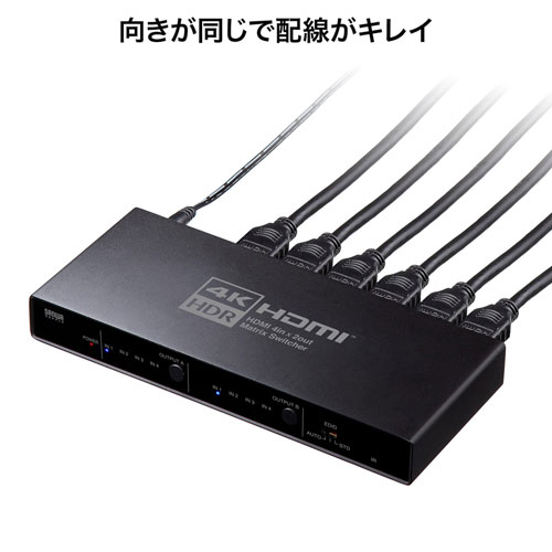 HDMI}gbNXؑ֊ 4 2o 4K/60Hz HDRΉ fW^ AiOo͒[q Rt SW-HDR42H