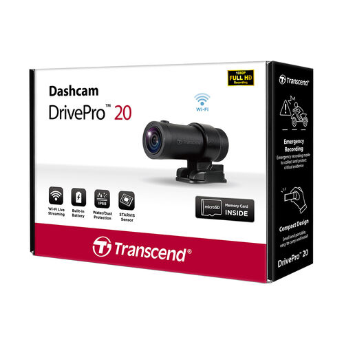 Transcend ֎ԗp hCuR[_[ microSD64GBt obe[ WiFiΉ IP68 Dashcam SONY STARVIS TS-DP20A-64G