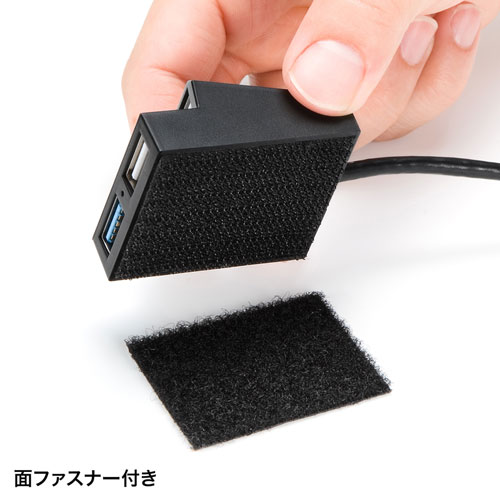 USBnu USB A 4|[g USB3.2 Gen1 oXp[ ʃt@Xi[ Œ 50cm ubN USB-3H413BKN
