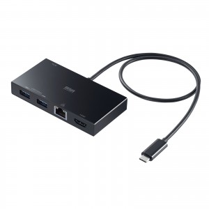 hbLOXe[V Type-C ڑ 5 in 1 HDMI 1 4K/60Hz USB A 2 PD100W LAN|[g ʃt@Xi[Œ P[u 50cm